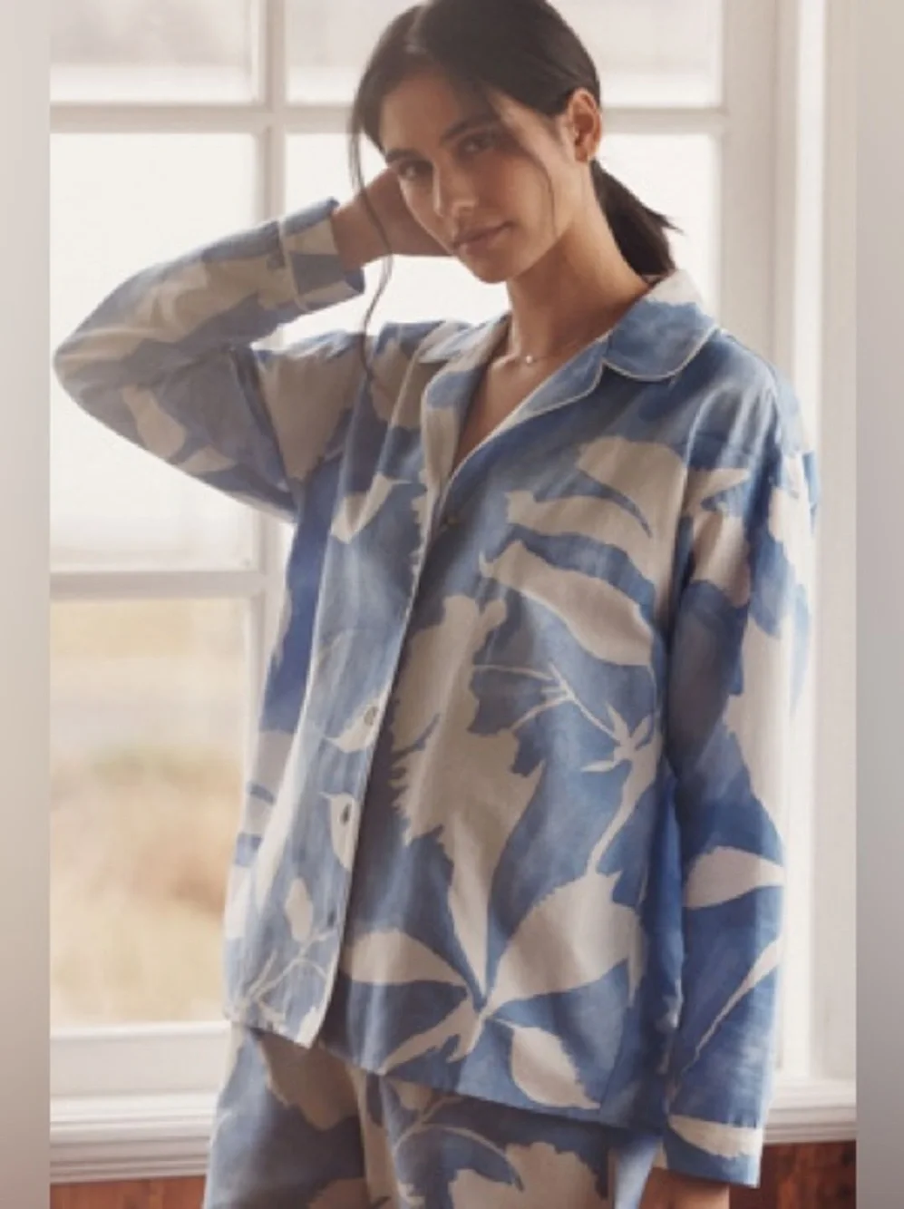 Anthropologie Lyrebird Cloud Flannel Pajama PJ Top Sz XXS